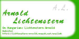 arnold lichtenstern business card
